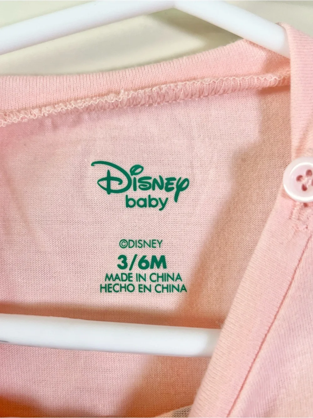 Disney Baby Minnie Mouse One Piece Romper Pink Gray NWT 3-6 Months